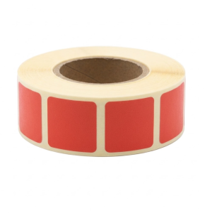 Zaklejki kwadratowe do tarcz 22x22mm 1000szt czerwone