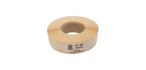 Białe zaklejki do tarcz 2000szt fi20